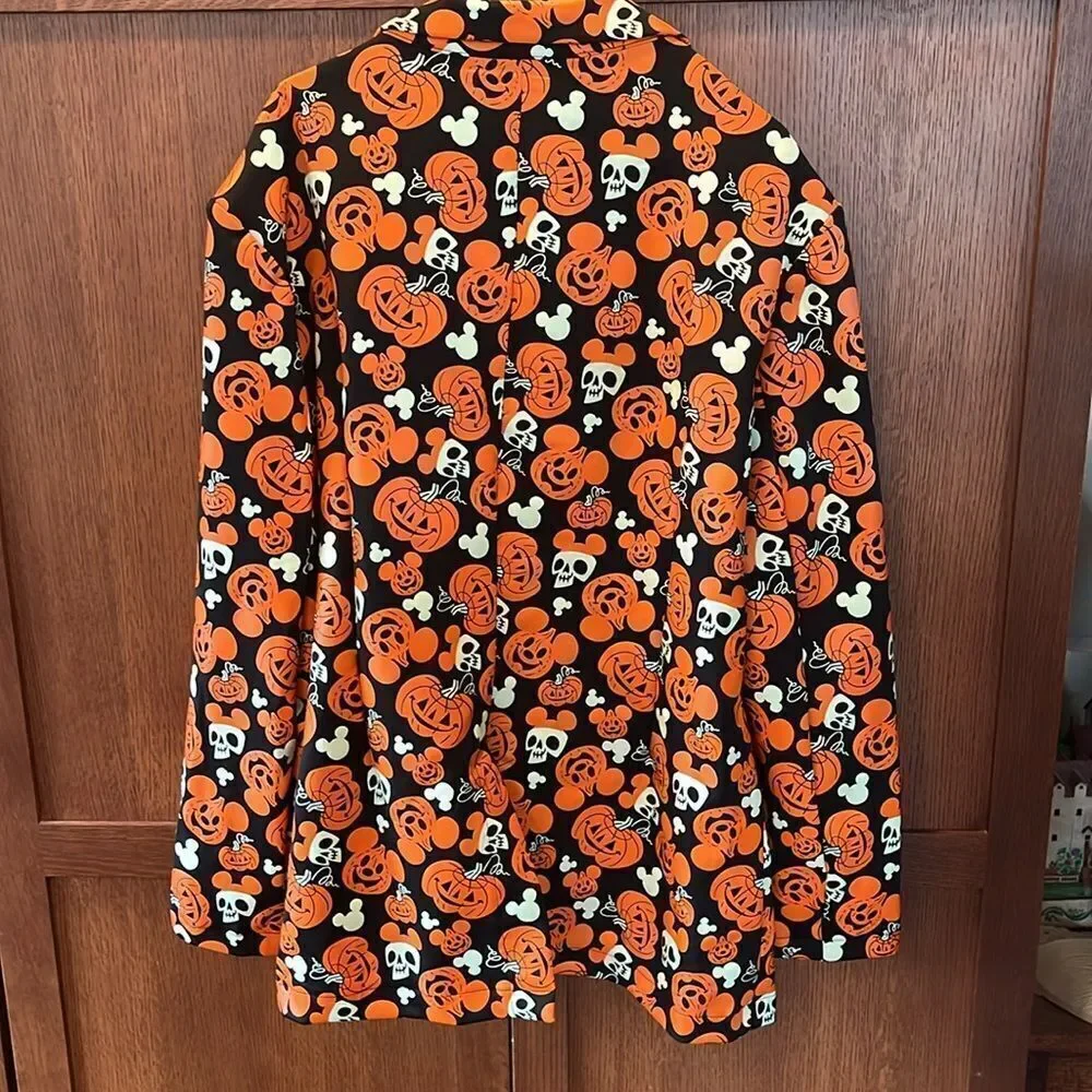 Disney Mickey Mouse Pumpkin Glow-in-the-Dark Suit Jacket Costume L/XL